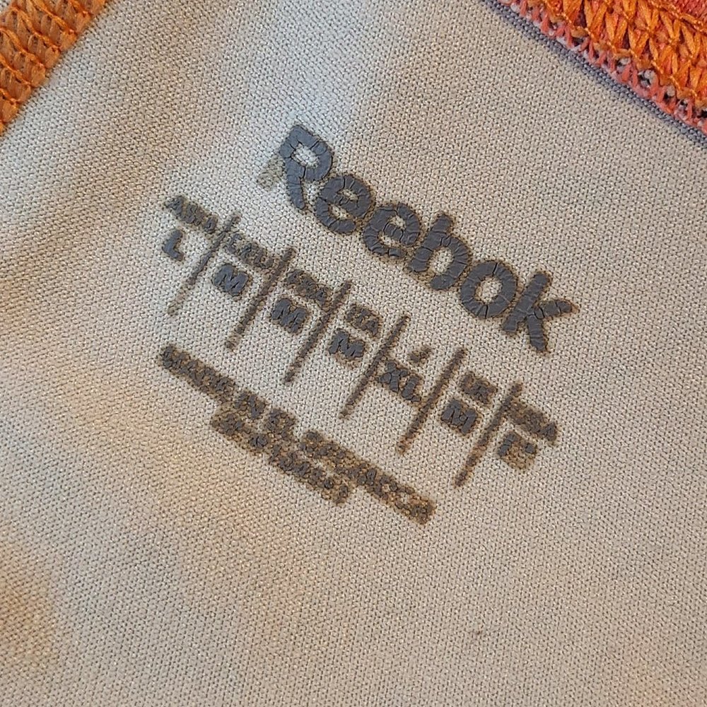 Reebok High-Waist Peach & Plum Leopard Print Capris | Women | Medium - Picture 5 of 10